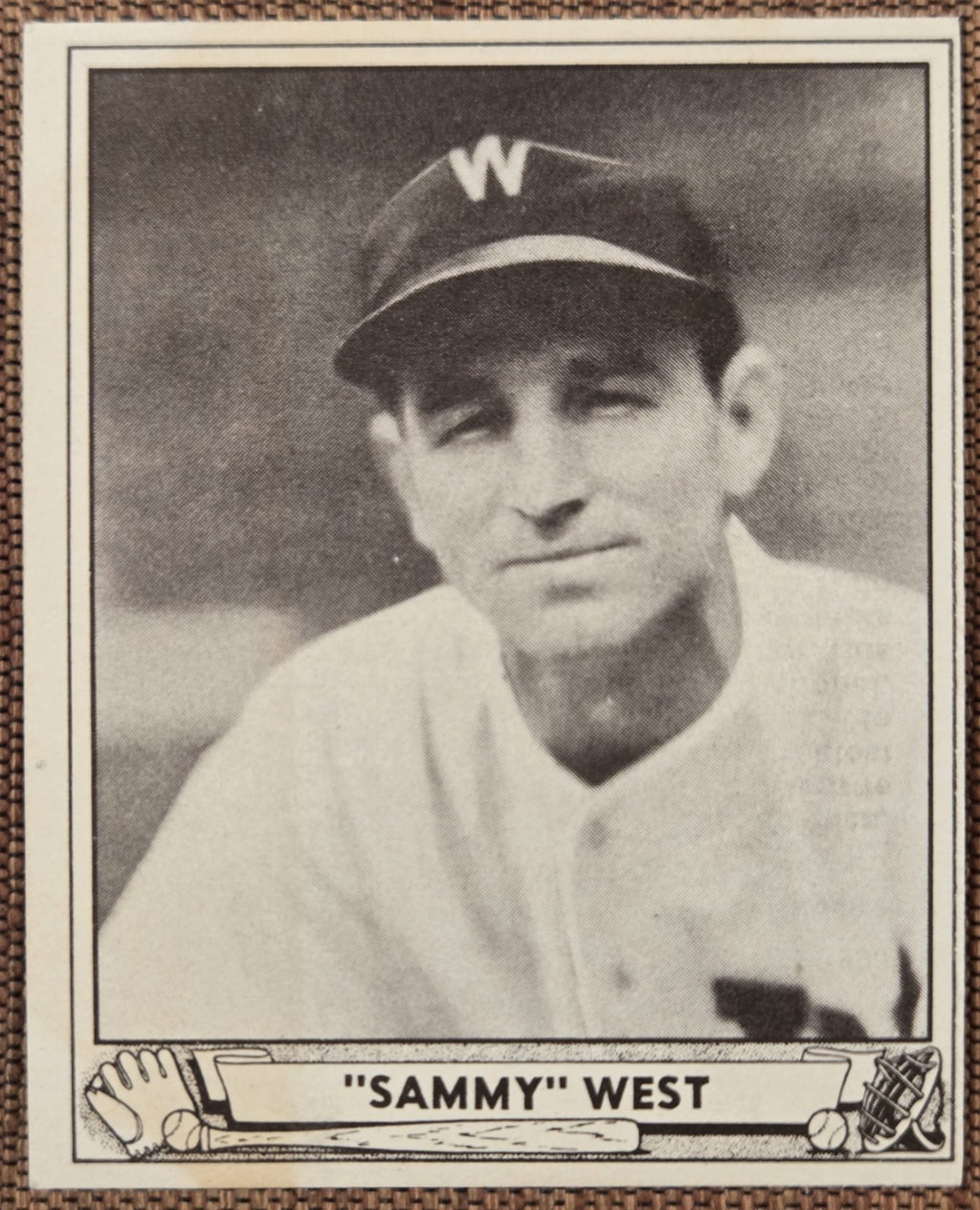 1940 Play Ball #22 Sam West Washington Senators Vintage Original Baseball Card0