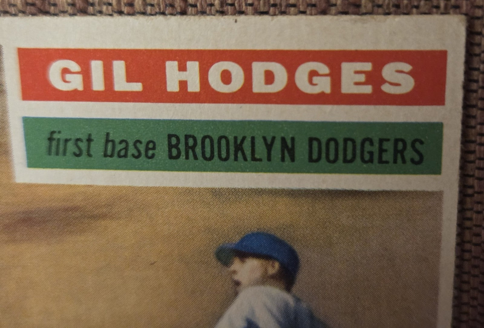 1956 Topps #145 Gil Hodges Brooklyn Dodgers Authentic Original Baseball Card2