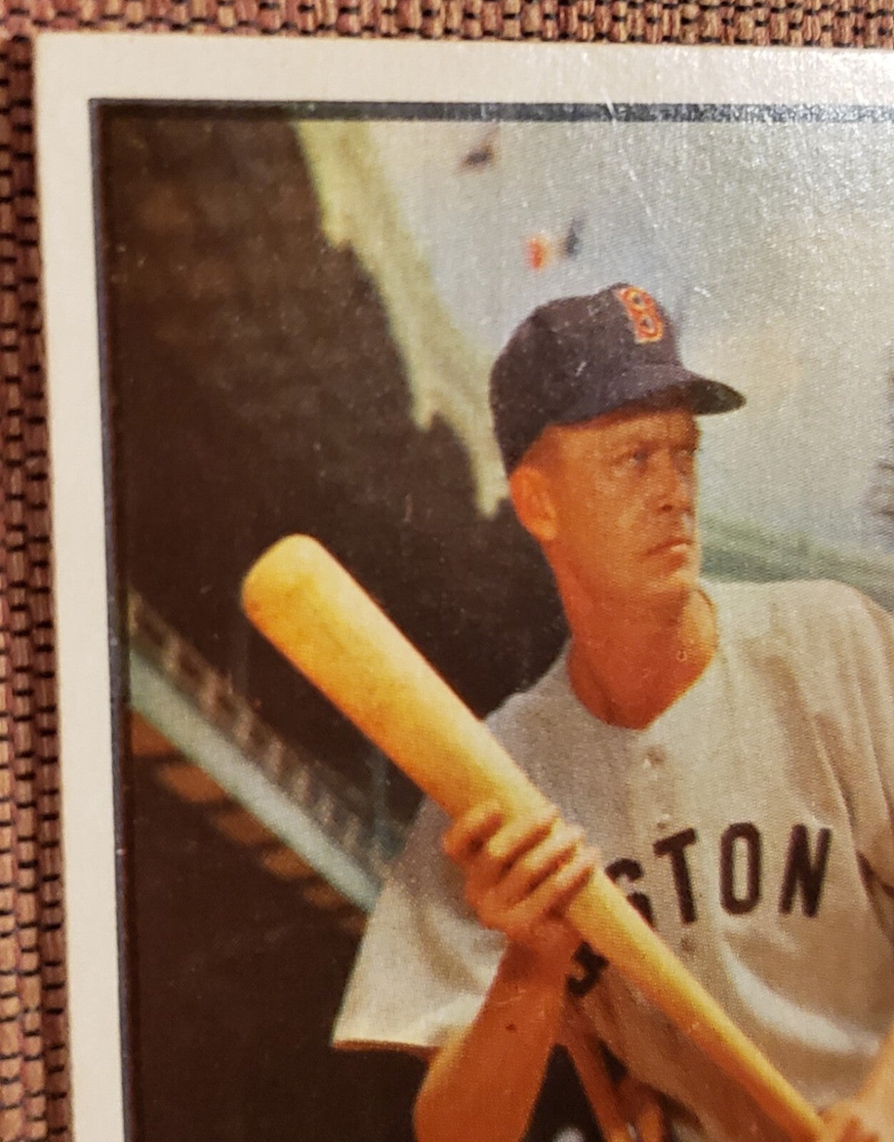 1953 Bowman Color #25 Hoot Evers Boston Red Sox Vintage Original Baseball Card3