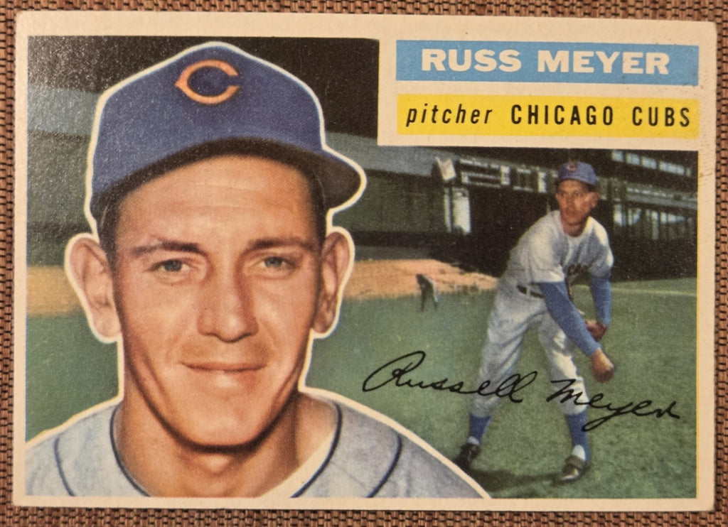 1956 Topps #227 Russ Meyer Chicago Cubs Authentic Vintage Original Baseball Card0