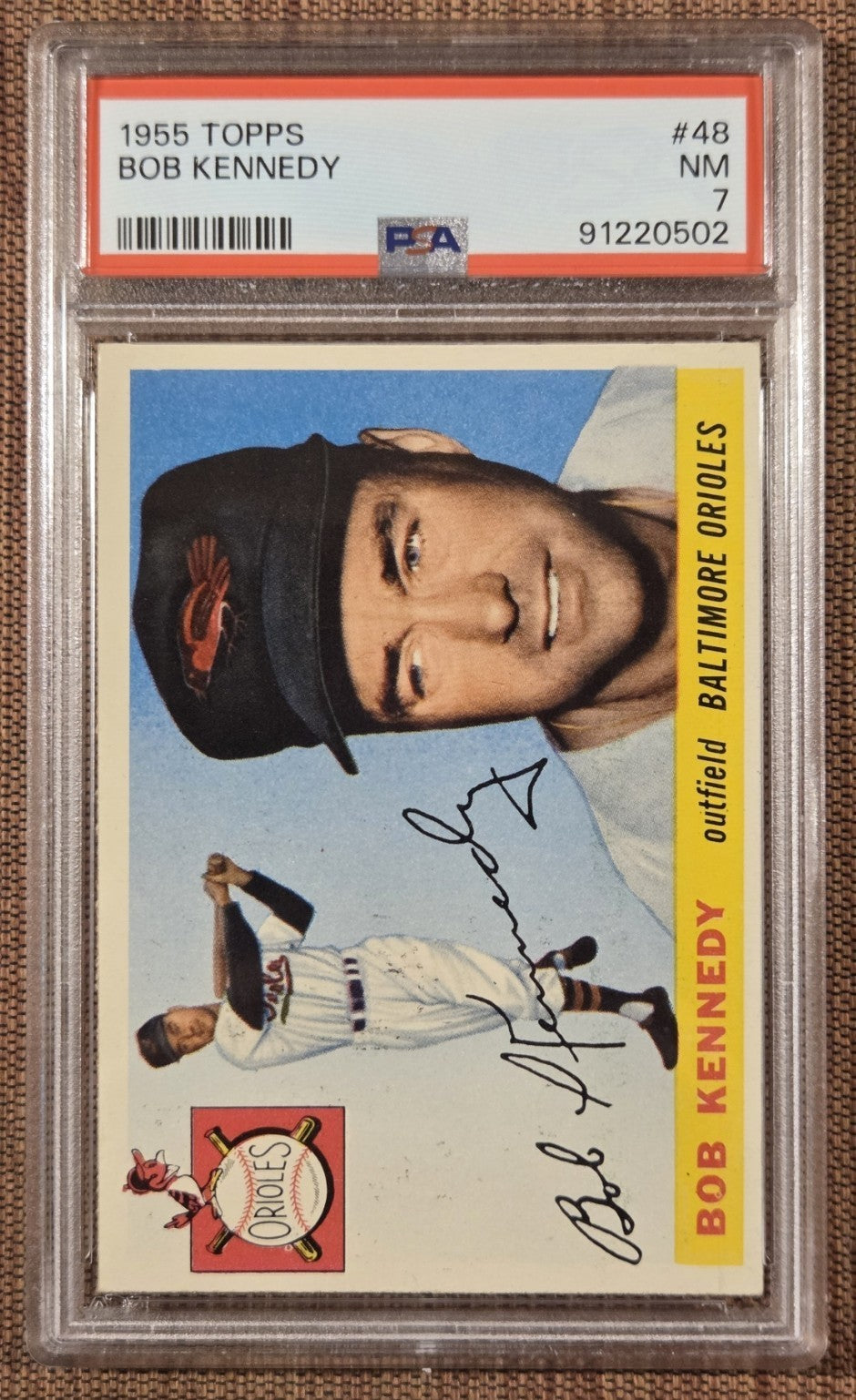 1959 Topps #48 Bob Kennedy Baltimore Orioles Original Baseball Card PSA 7 NM0