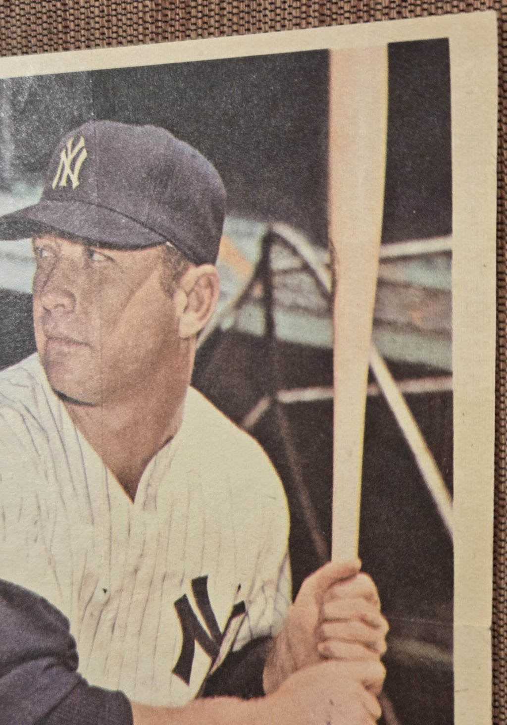 1967 Topps Pin Ups #6 Mickey Mantle New York Yankees Original Baseball Poster2