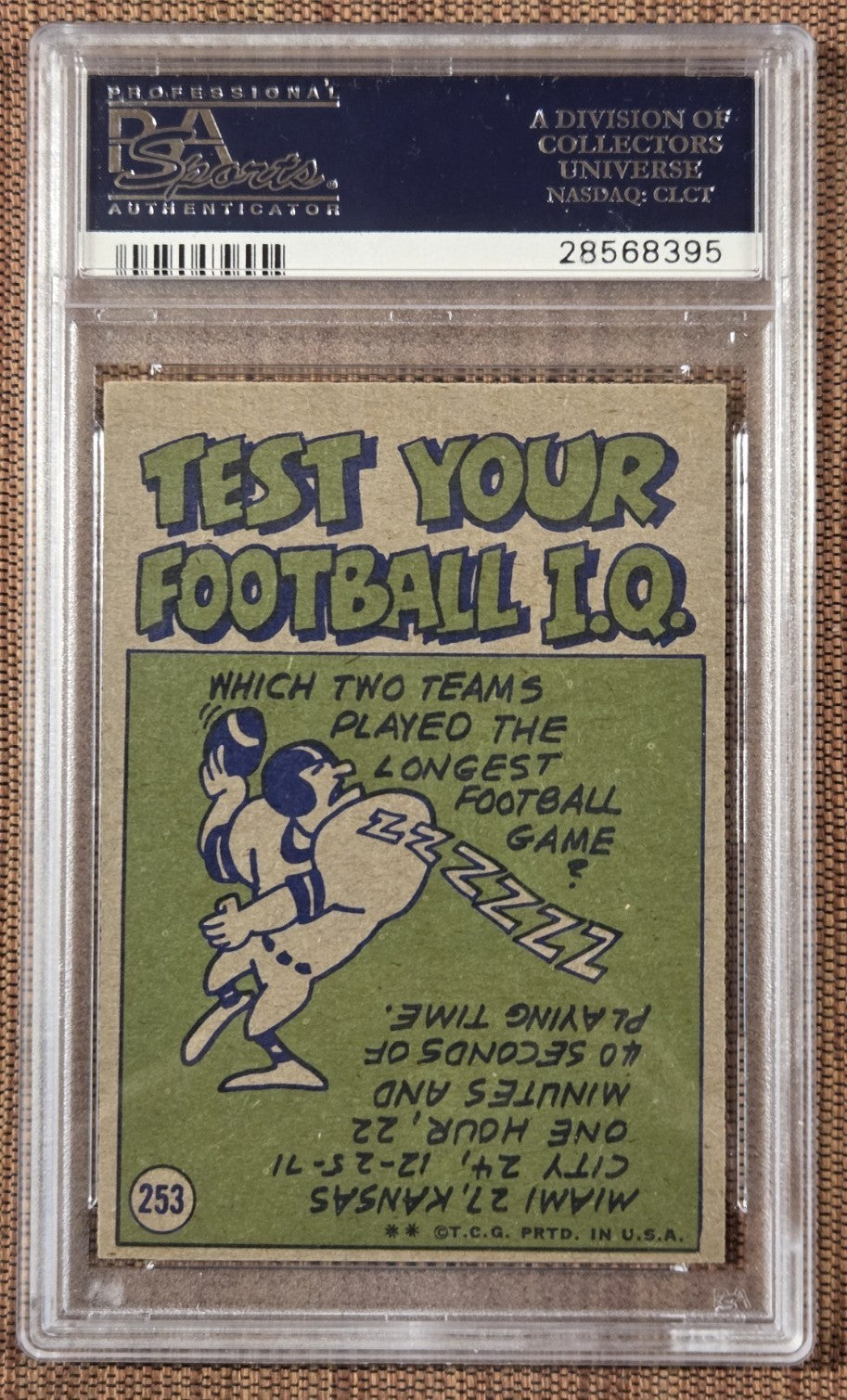1972 Topps #253 Duane Thomas Dallas Cowboys Original Football Card PSA 8 NM/MT1