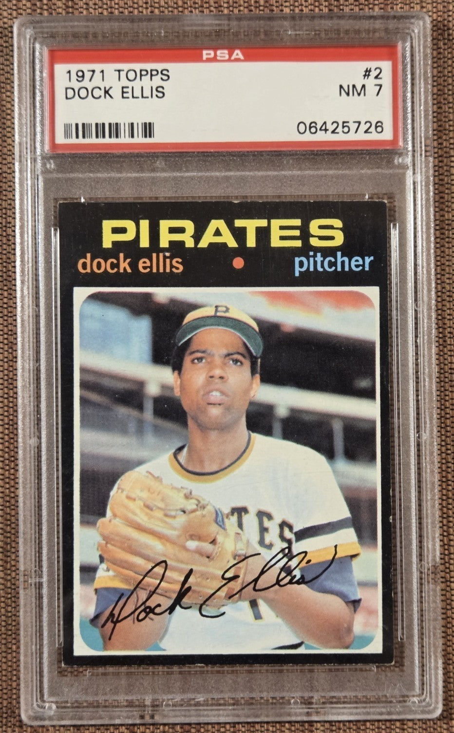 1971 Topps #2 Dock Ellis Pittsburgh Pirates Vintage Original Baseball Card PSA 70