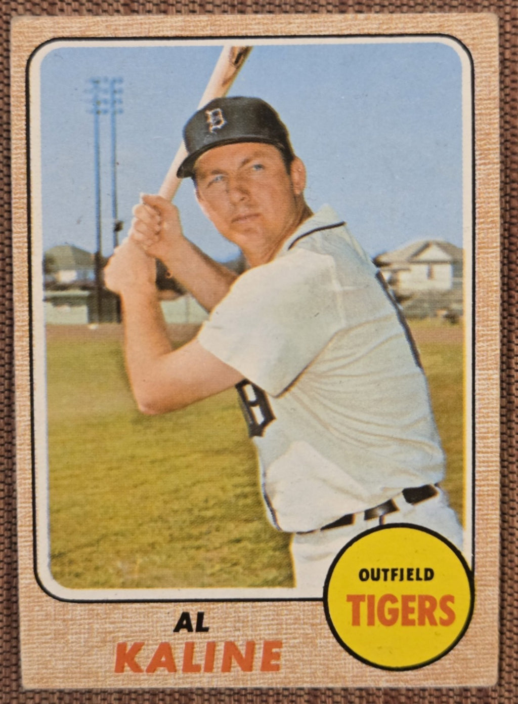 1968 Topps #240 Al Kaline Detroit Tigers Authentic Original Baseball Card HOF0