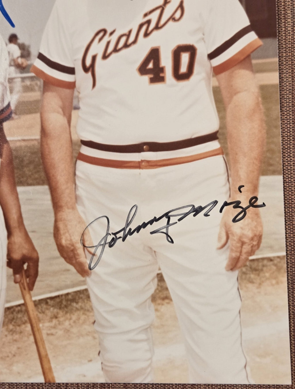 Willie Mays Johnny Mize AUTO 8x10 Mets Giants Baseball Signed Photo JSA HOF3
