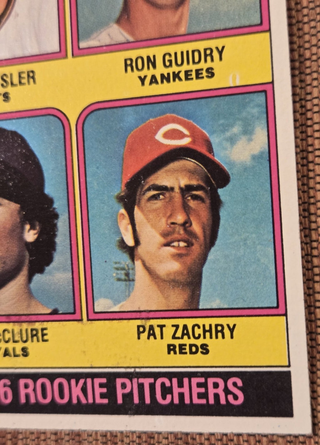 1976 Topps #599 Ron Guidry New York Yankees Original Rookie Baseball Card RC3