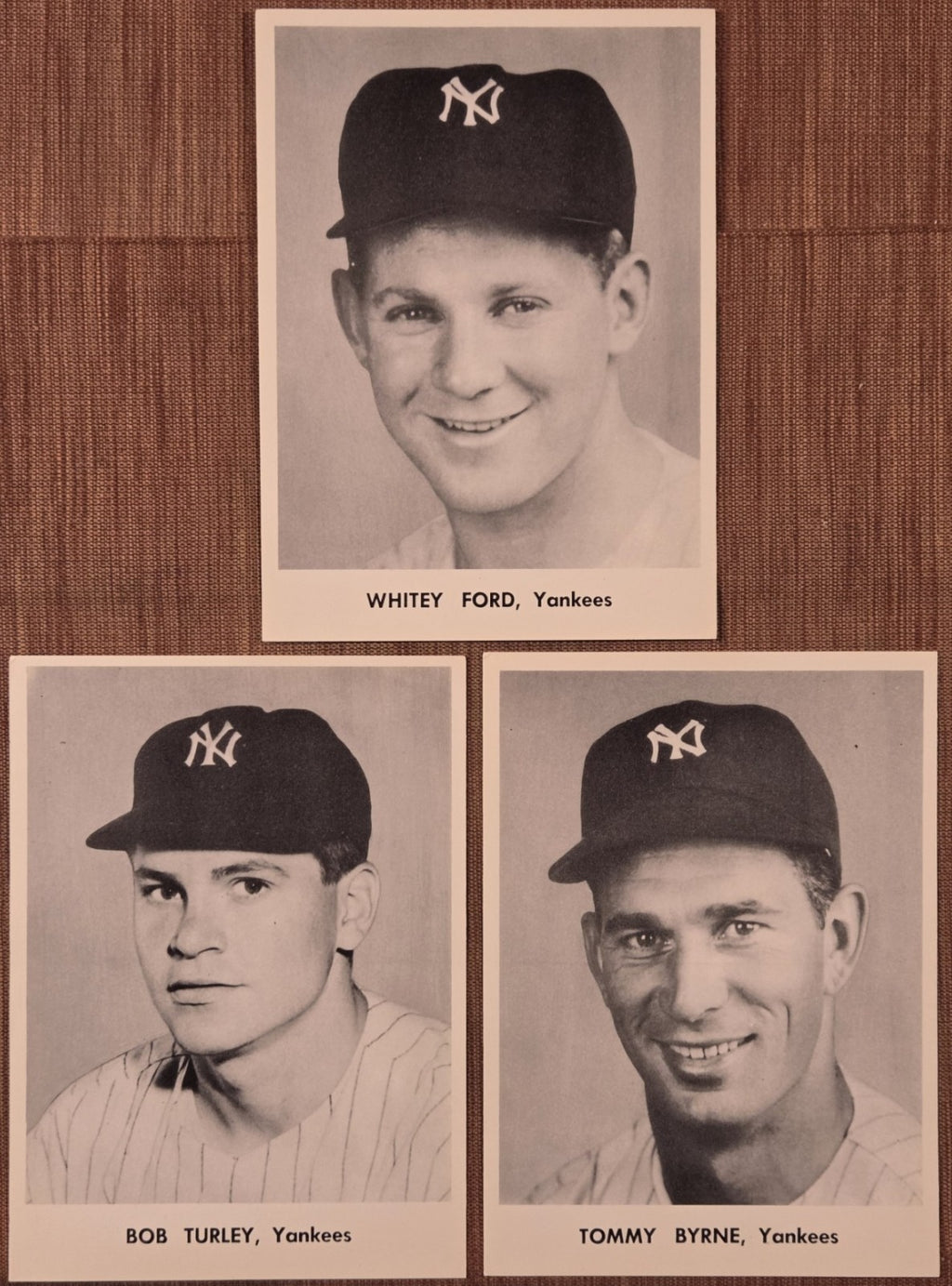 1955 New York Yankees Picture Pack Whitey Ford Bob Turley Byrne 5 x 7 Photos0