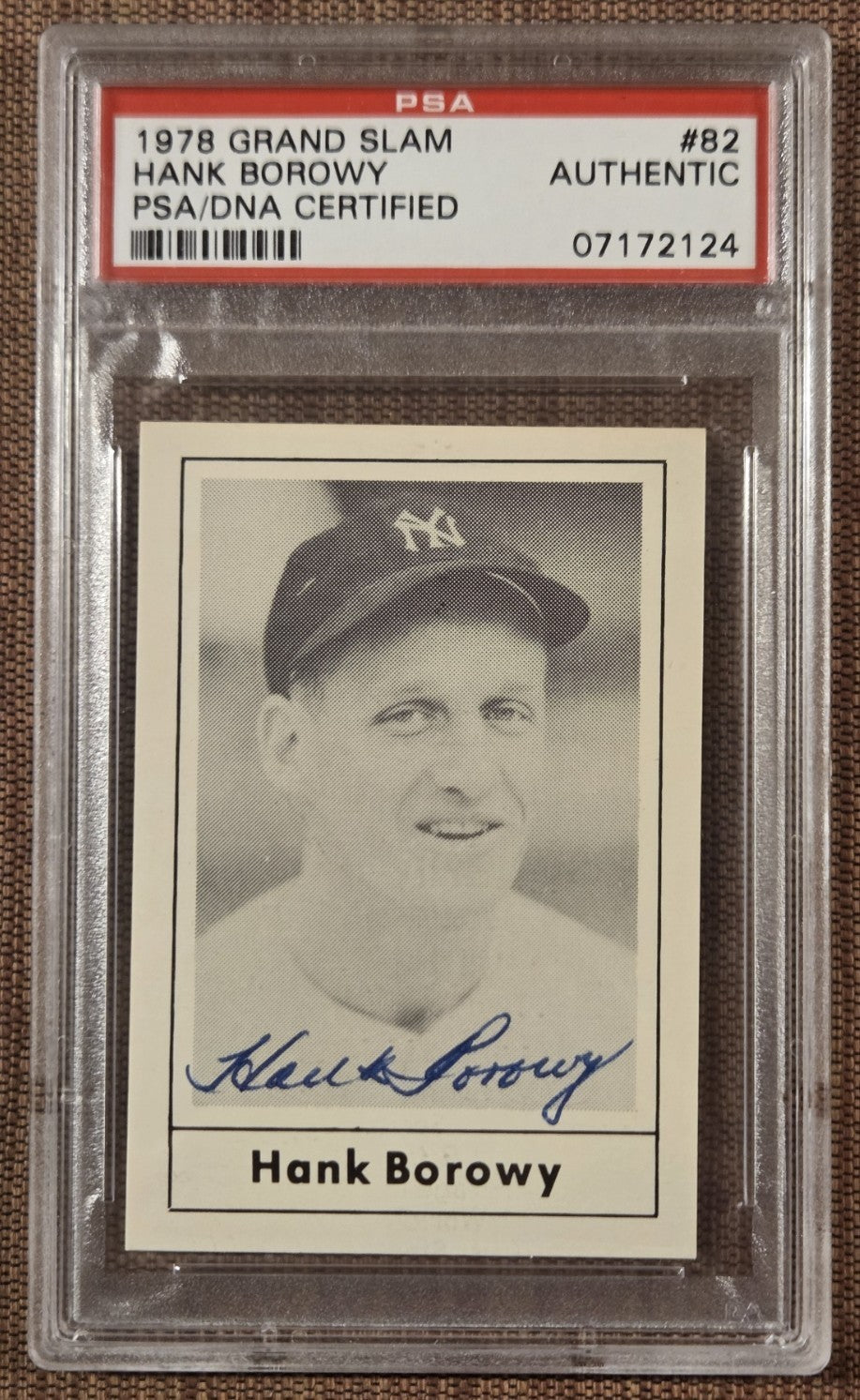 1978 Grand Slam #82 Hank Borowy New York Yankees Baseball Card PSA/DNA AUTO0
