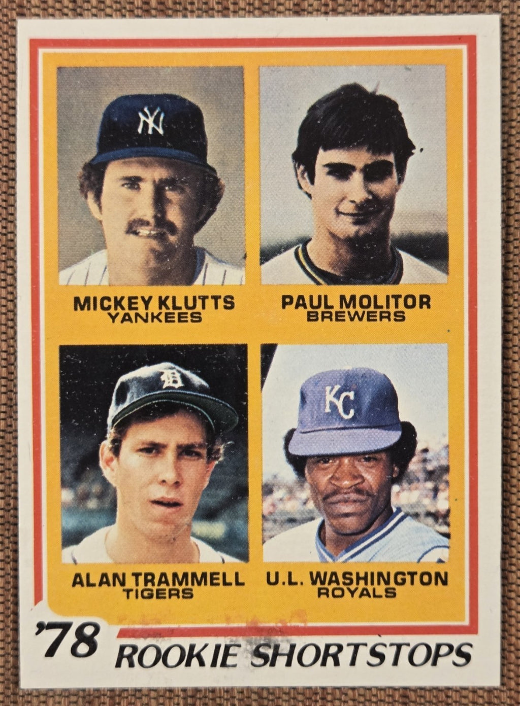 1978 Topps #707 Paul Molitor Alan Trammel Brewers Rookie Baseball Card HOF RC1