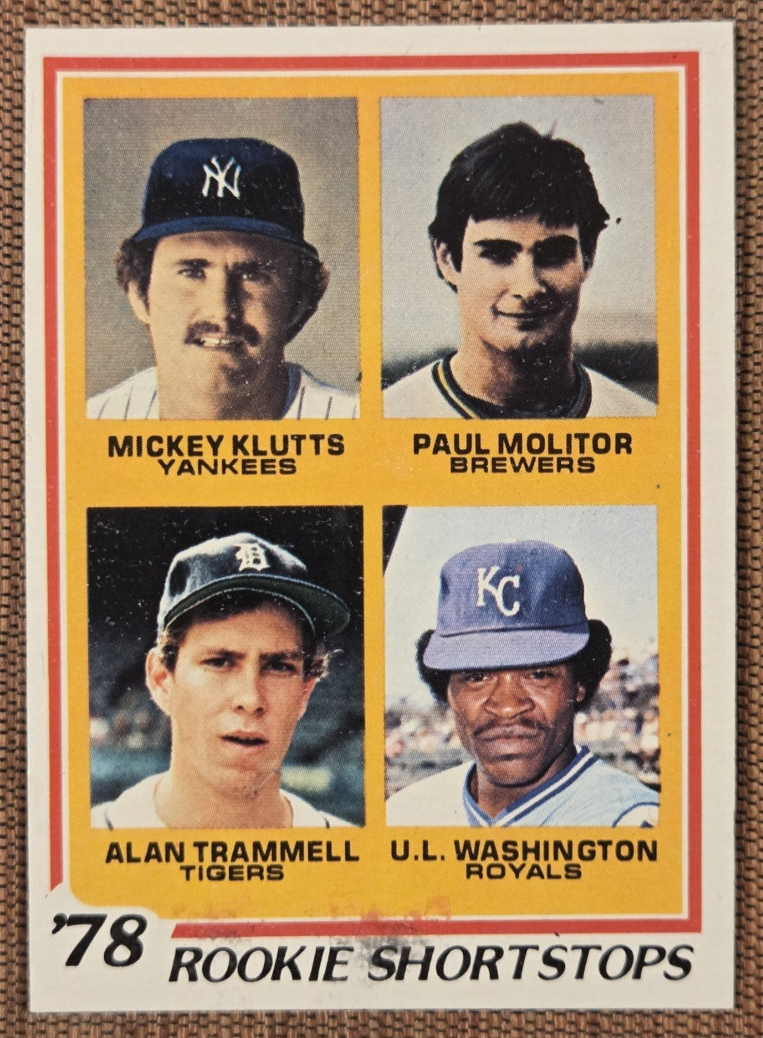 1978 Topps #707 Paul Molitor Alan Trammel Brewers Rookie Baseball Card HOF RC1