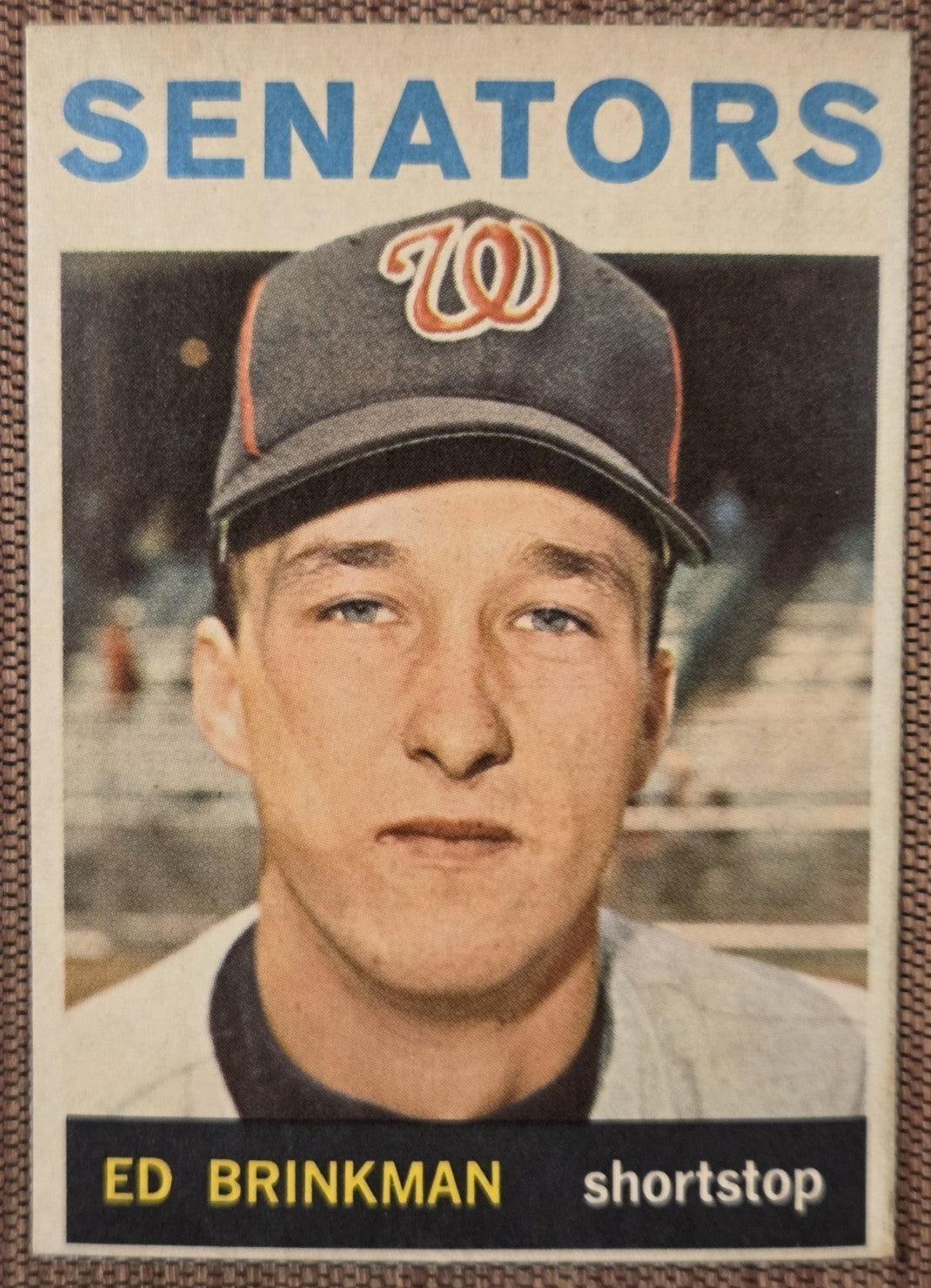 1964 Topps Venezuelan #46 Ed Brinkman Washington Senators Vintage Baseball Card0