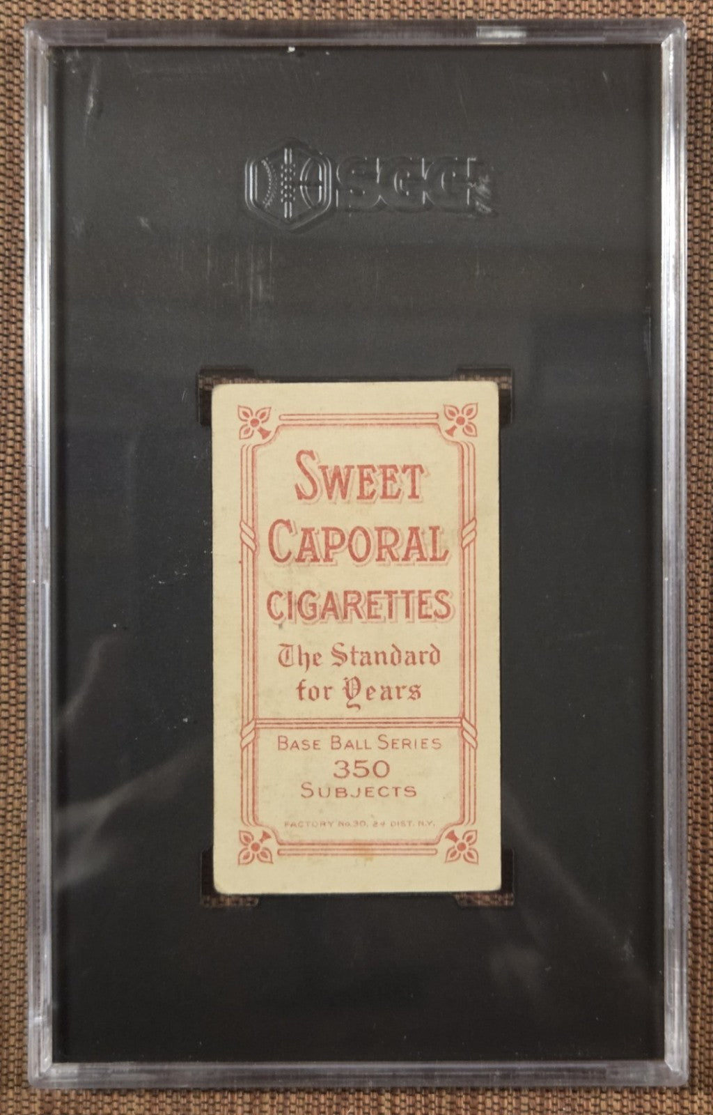 1909 Sweet Caporal Batting T206 Clark Griffith Senators Baseball Card SGC 4 HOF1