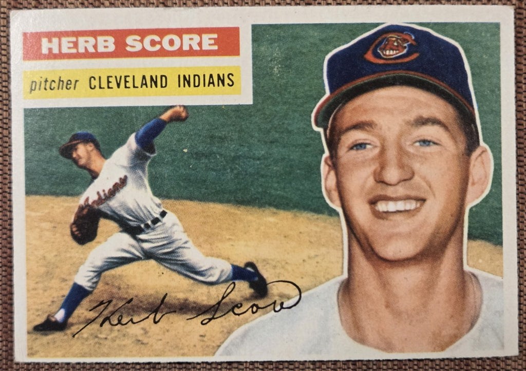 1956 Topps #140 Herb Score Cleveland Indians Original Rookie Baseball Card RC0