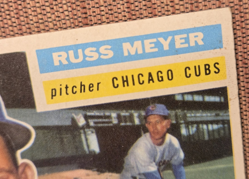 1956 Topps #227 Russ Meyer Chicago Cubs Authentic Vintage Original Baseball Card4
