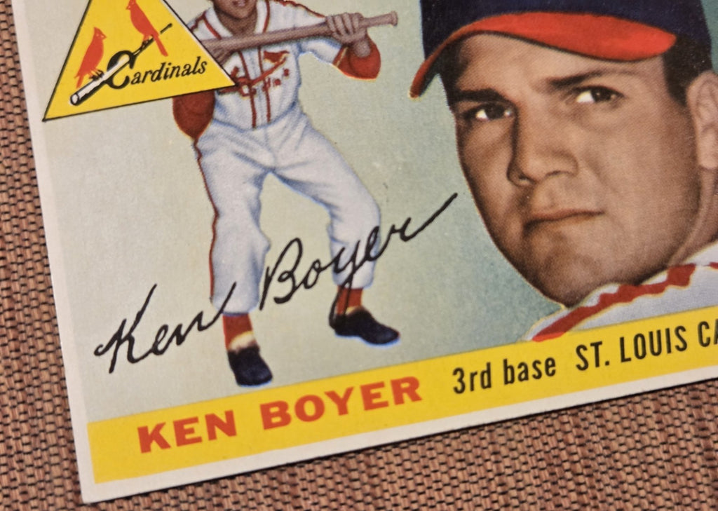 1955 Topps #125 Ken Boyer St. Louis Cardinals Original Rookie Baseball Card RC4
