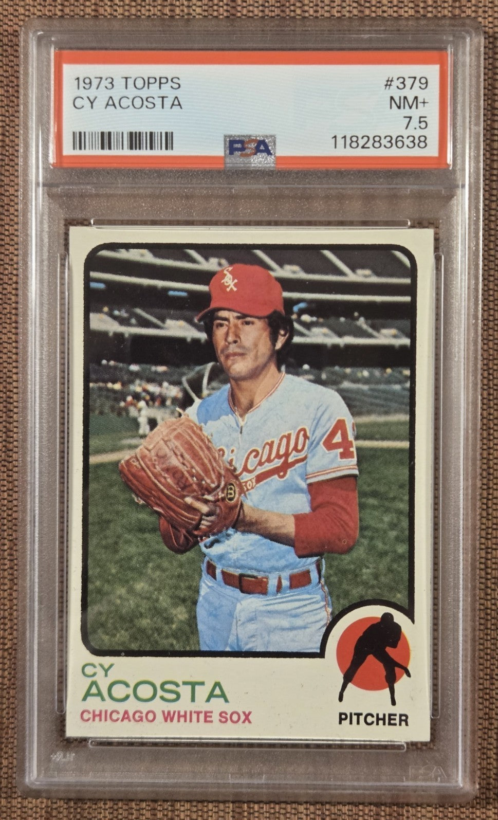 1973 Topps #379 Cy Acosta Chicago White Sox Rookie Baseball Card PSA 7.5 NM+ RC0