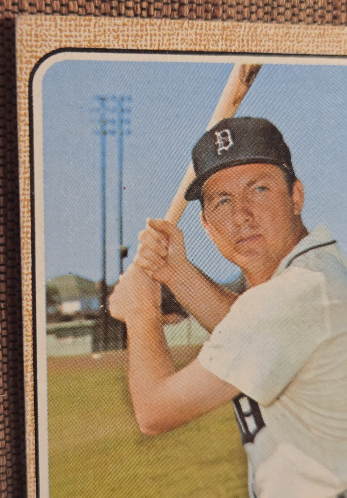 1968 Topps #240 Al Kaline Detroit Tigers Authentic Original Baseball Card HOF1