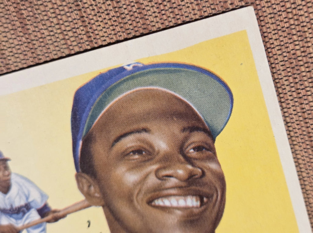 1955 Topps #75 Sandy Amoros Brooklyn Dodgers Vintage Original Baseball Card3