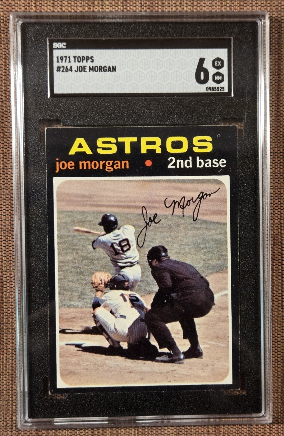 1971 Topps #264 Joe Morgan Houston Astros Cincinnati Reds Baseball Card SGC 60