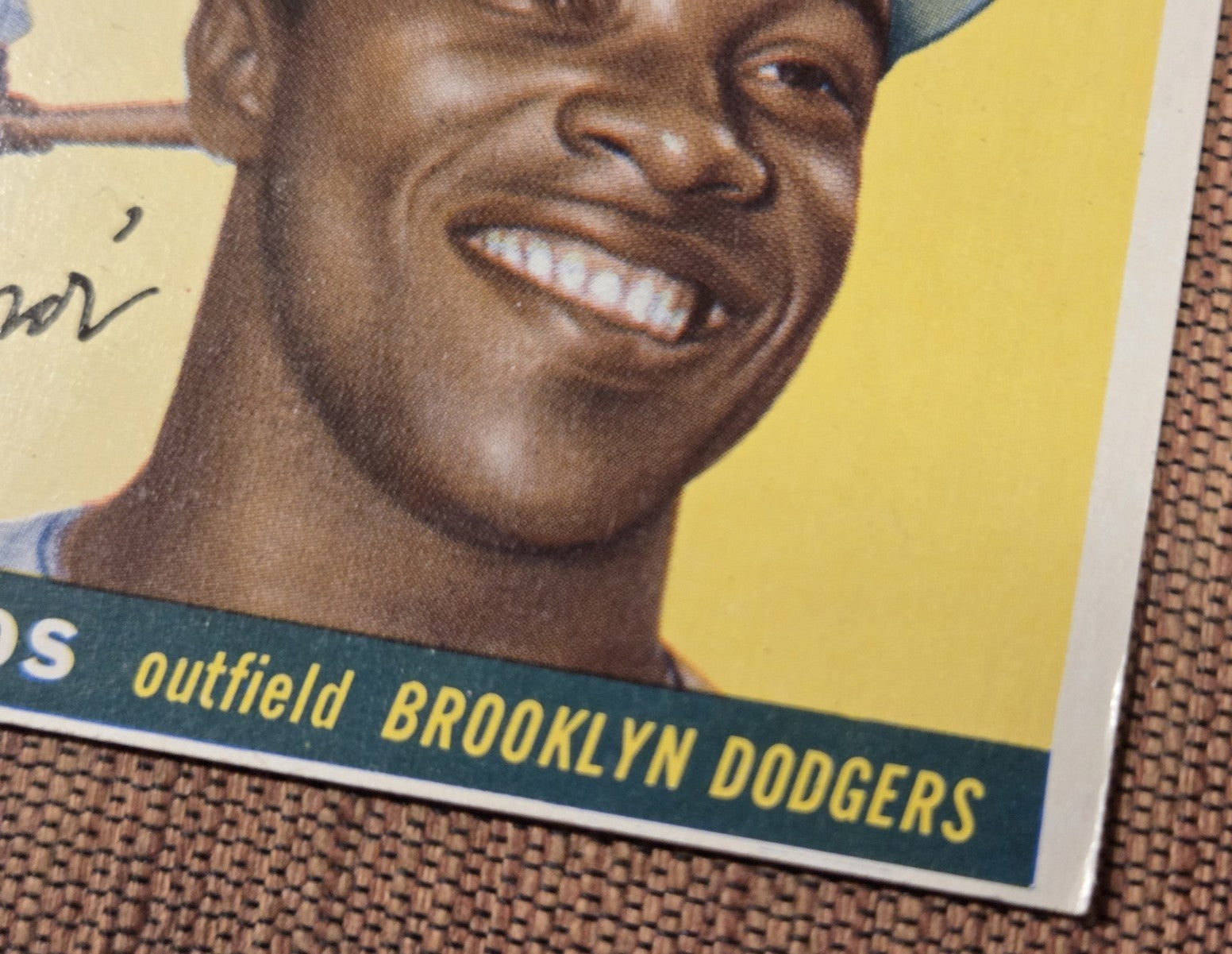 1955 Topps #75 Sandy Amoros Brooklyn Dodgers Vintage Original Baseball Card2