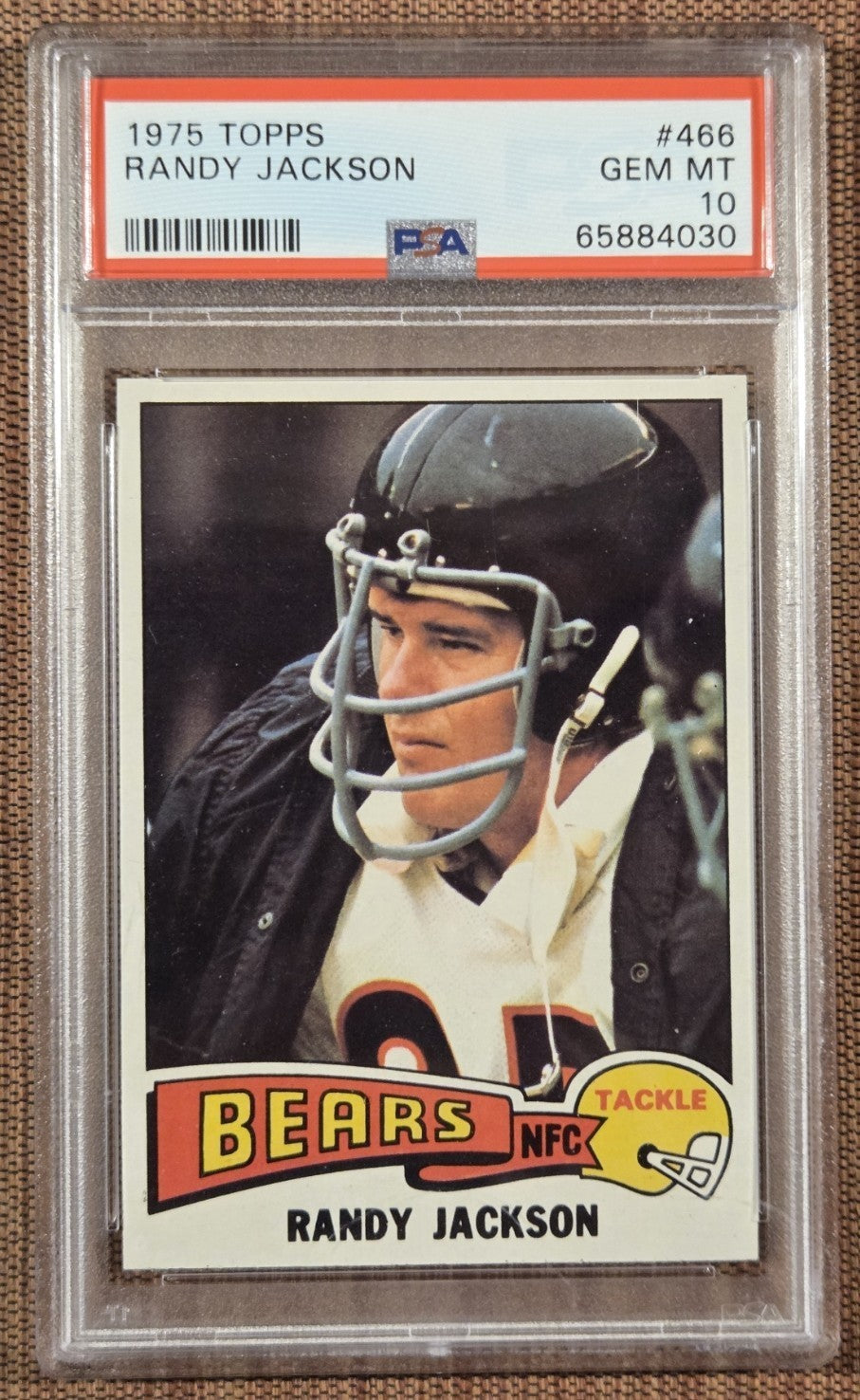 1975 Topps #466 Randy Jackson Chicago Bears Football Card PSA 10 Gem Mint0