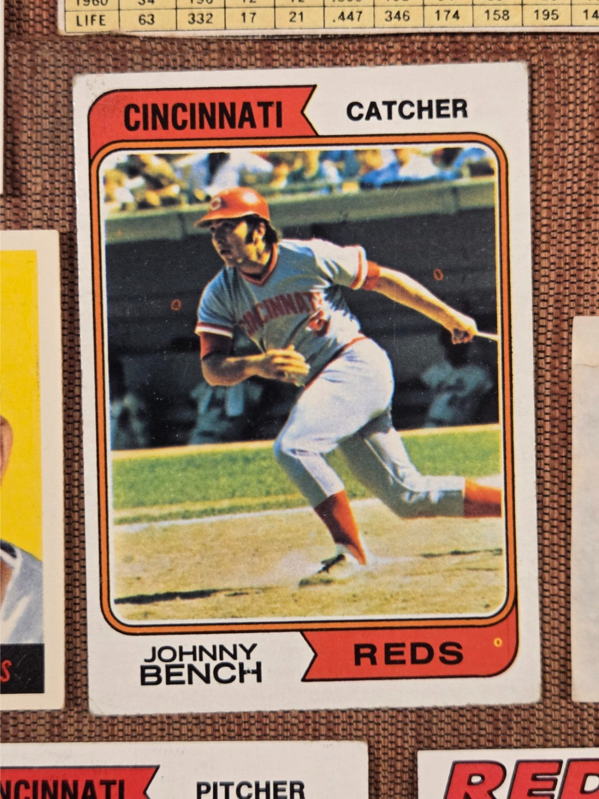 Reds Baseball Card Pete Rose Bench Morgan Perez Conception Armbrister RC Hall6