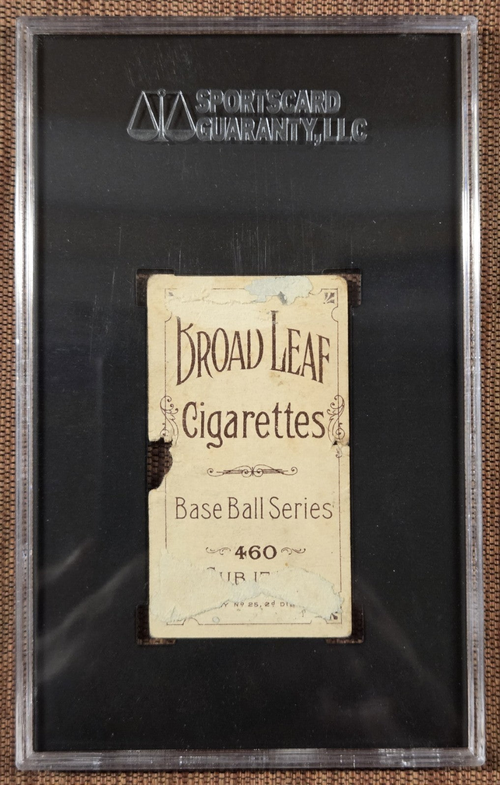 1909 Broad Leaf T206 Home Run Baker A's Yankees Baseball Card SGC AUTH HOF POP 31
