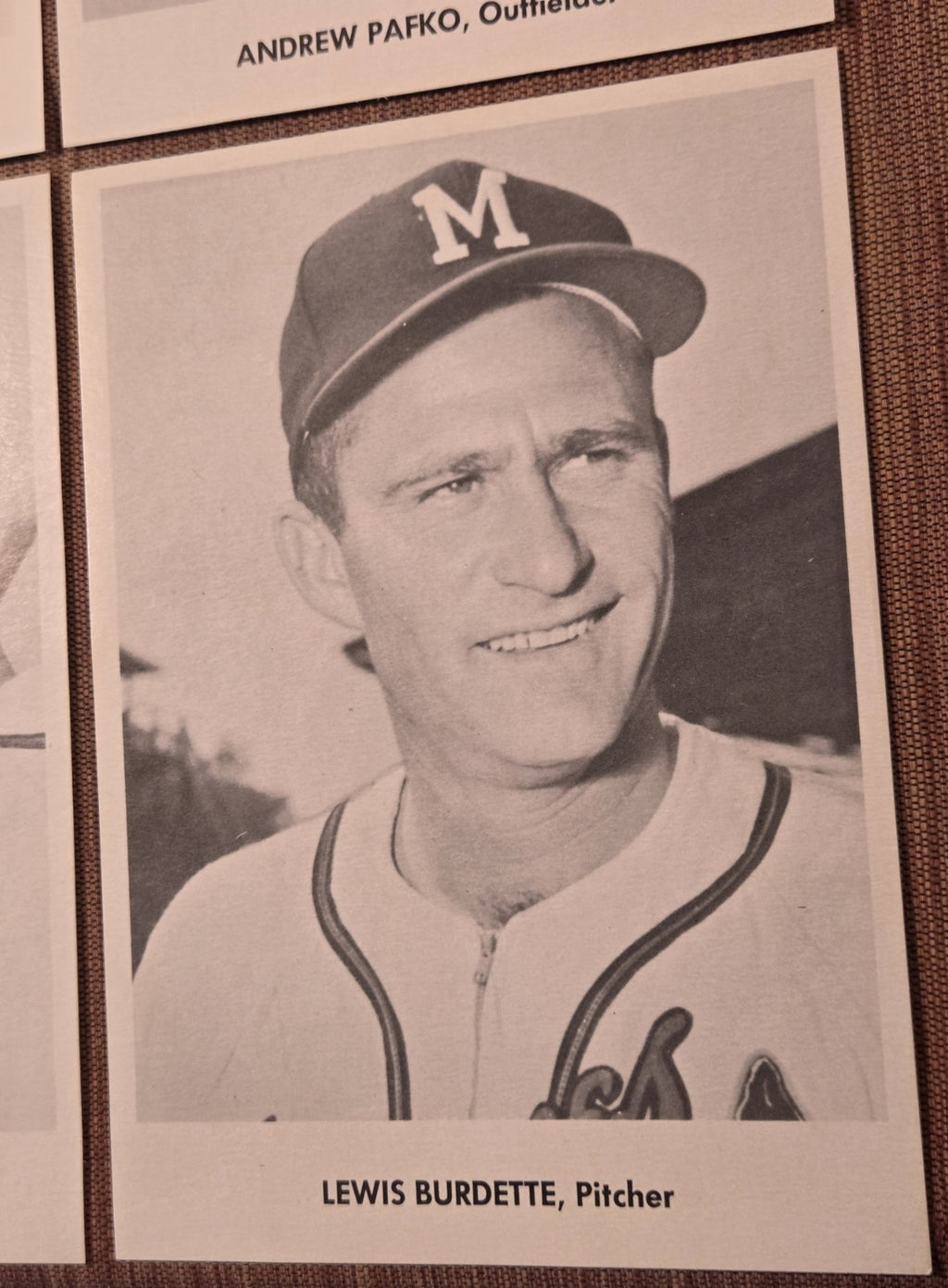 1958 Jay Publishing Braves Schoendienst Pafko Burdette Adcock 5x7 Baseball Photo3