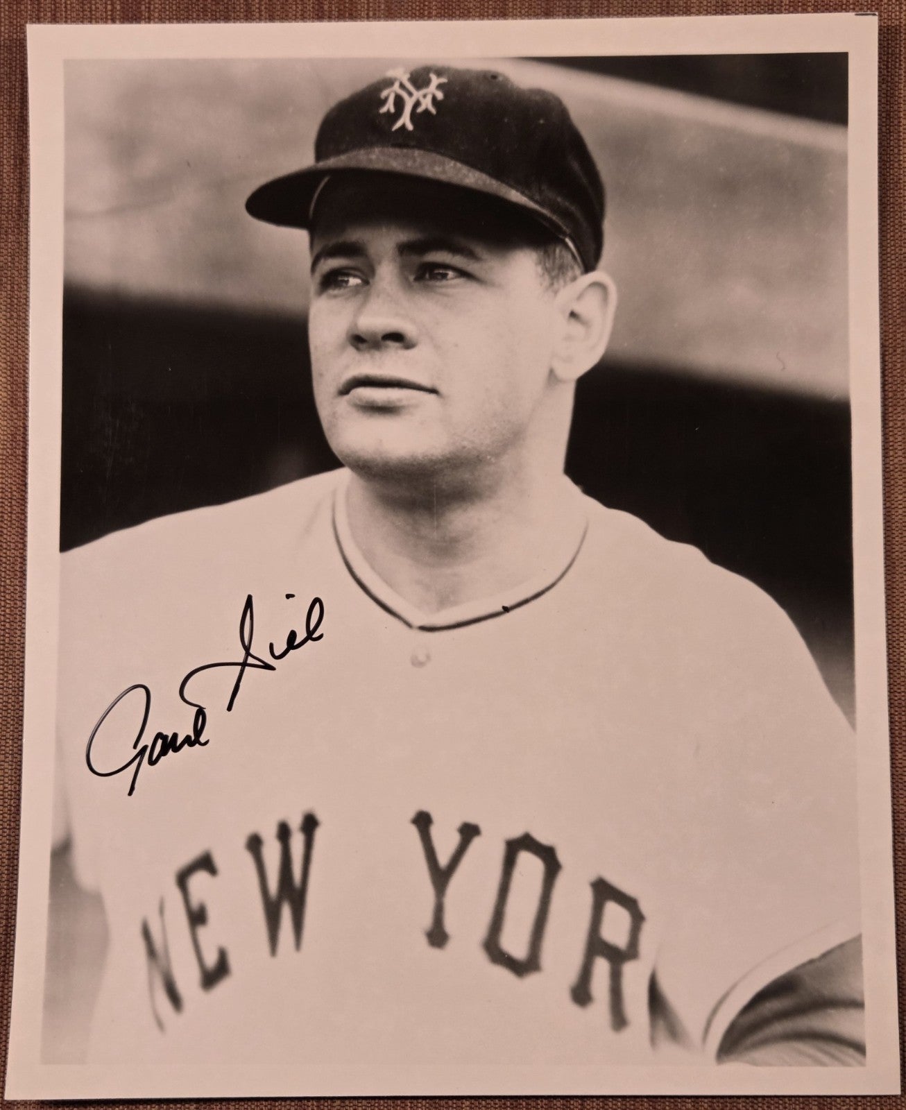 Paul Giel AUTO 8 x 10 New York Giants Vintage Original Baseball Signed Photo JSA0