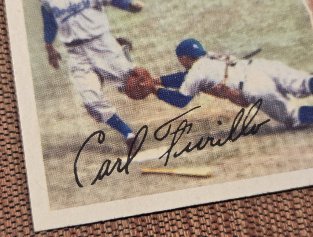 1956 Topps #190 Carl Furillo Brooklyn Dodgers Authentic Original Baseball Card4