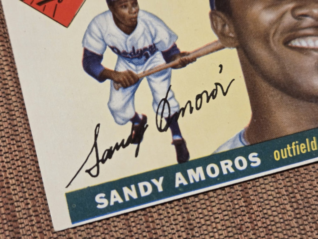 1955 Topps #75 Sandy Amoros Brooklyn Dodgers Vintage Original Baseball Card1