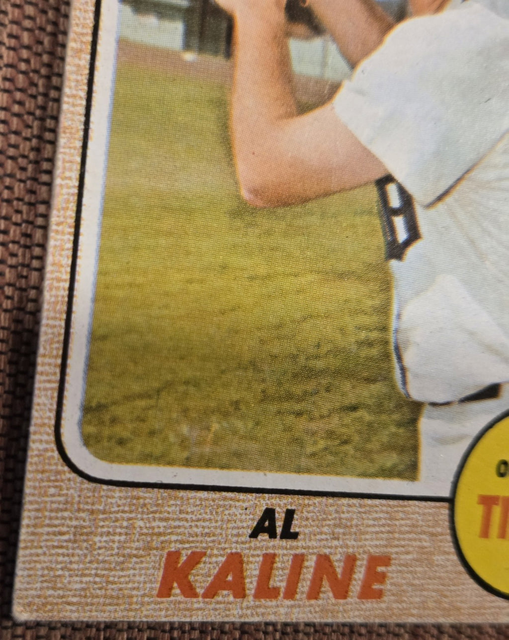 1968 Topps #240 Al Kaline Detroit Tigers Authentic Original Baseball Card HOF3