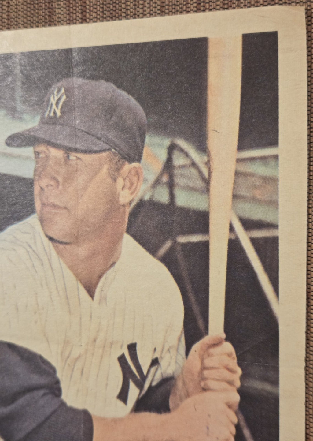1967 Topps Pin Ups #6 Mickey Mantle New York Yankees Original Baseball Poster2