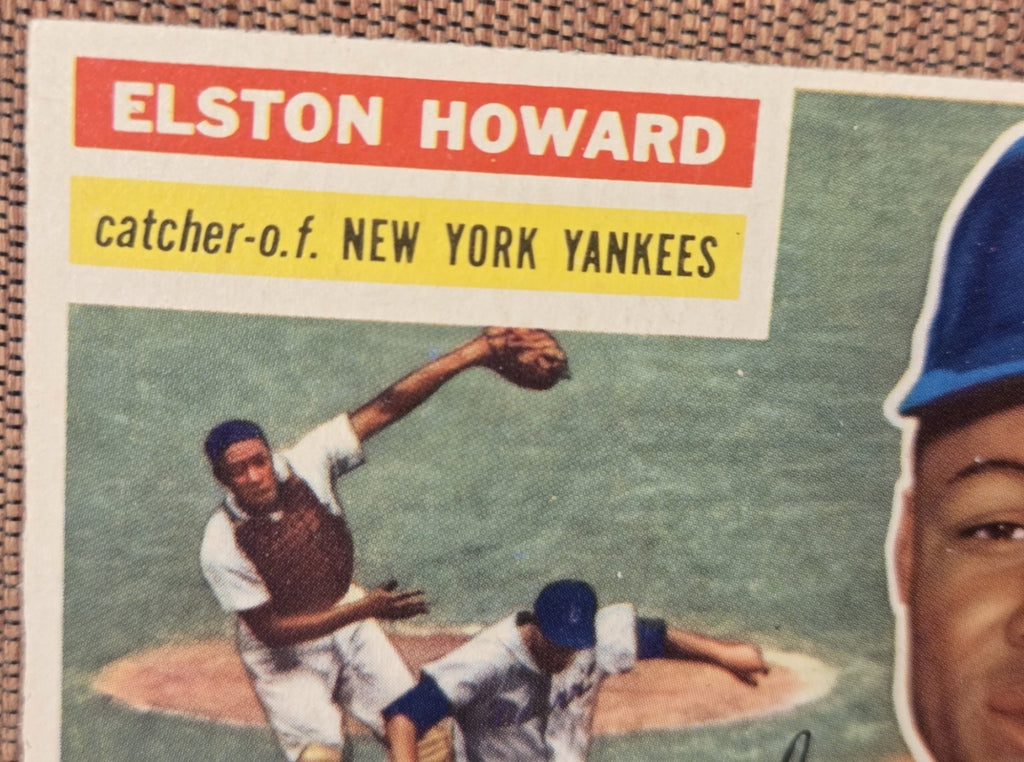 1956 Topps #208 Elston Howard New York Yankees Vintage Original Baseball Card0