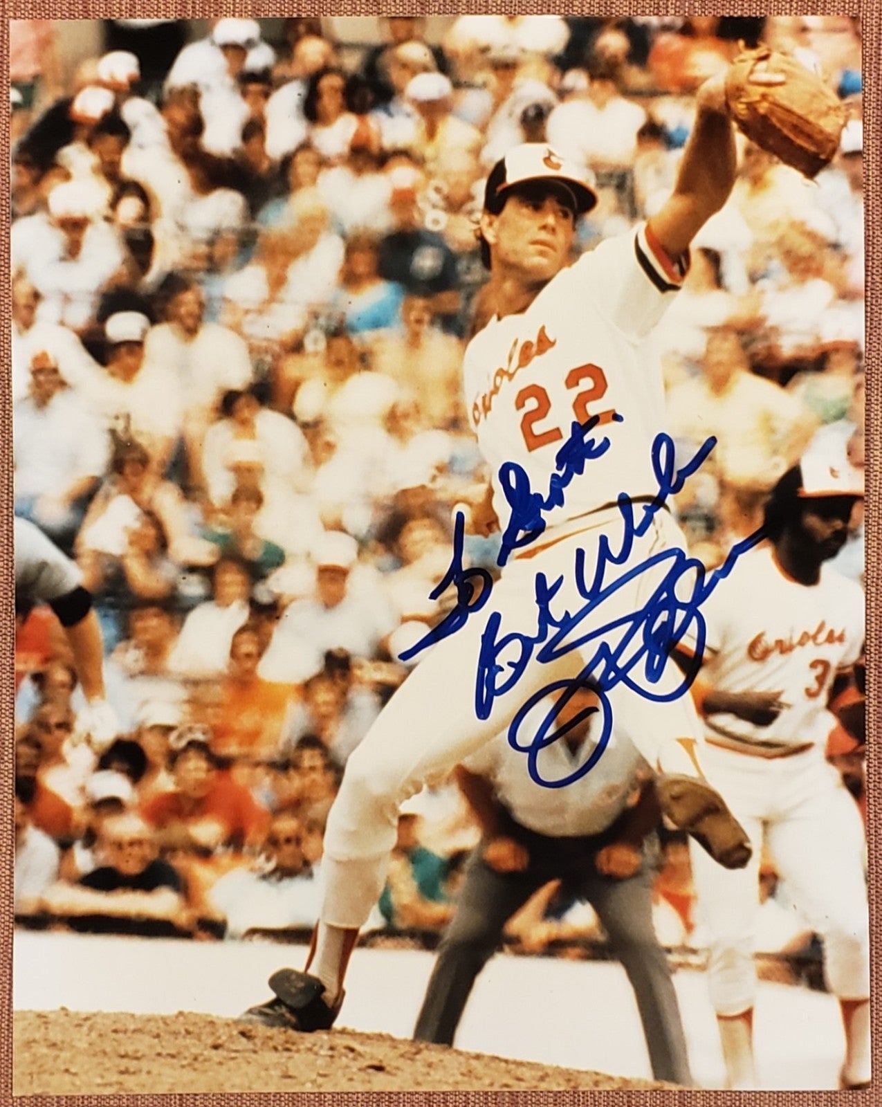 Jim Palmer Auto Baltimore Orioles Vintage Original Baseball 8x10 Photo JSA HOF0