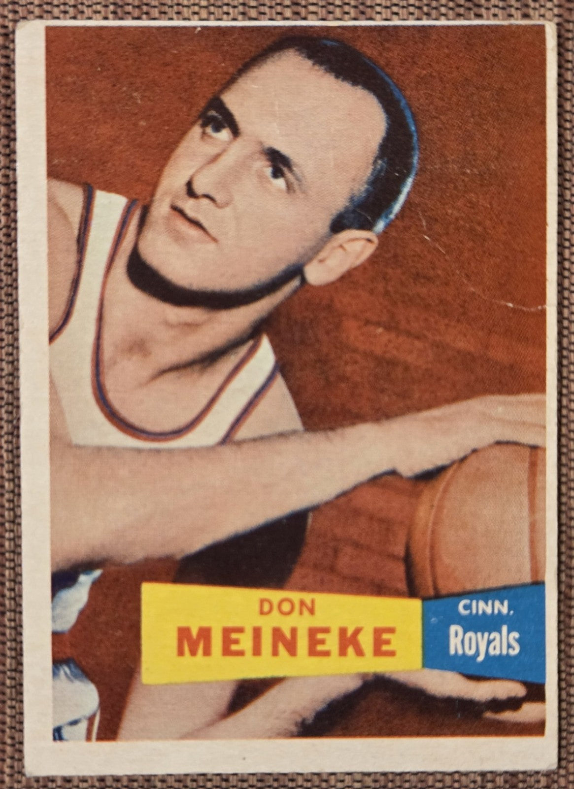 1957 Topps #21 Don Meineke Cincinnati Royals Original Rookie Basketball Card RC0