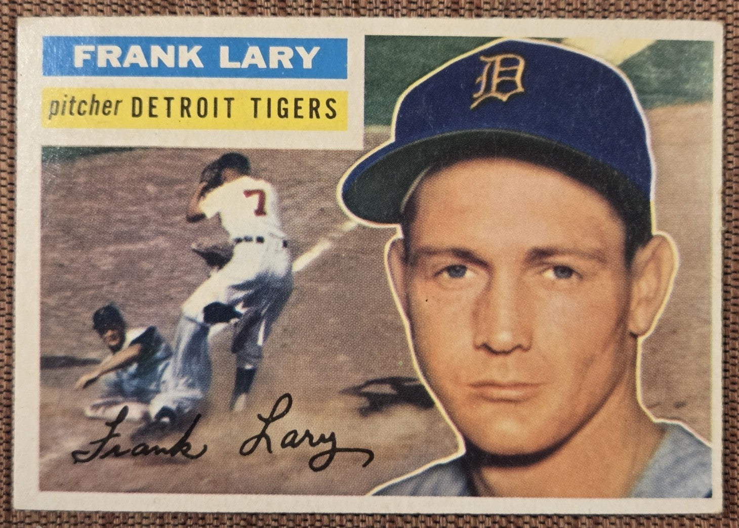 1956 Topps #191 Frank Lary Detroit Tigers Authentic Original Baseball Card0