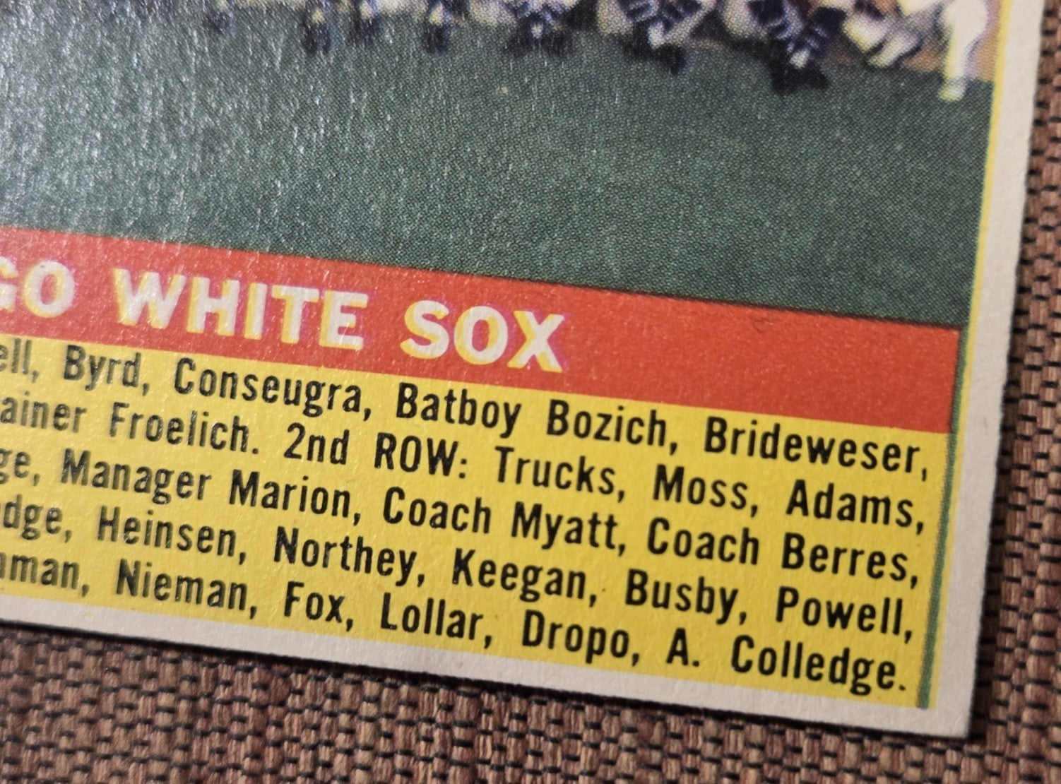 1956 Topps #188 Chicago White Sox Baseball Card Kell Fox Minoso Keller Dropo3