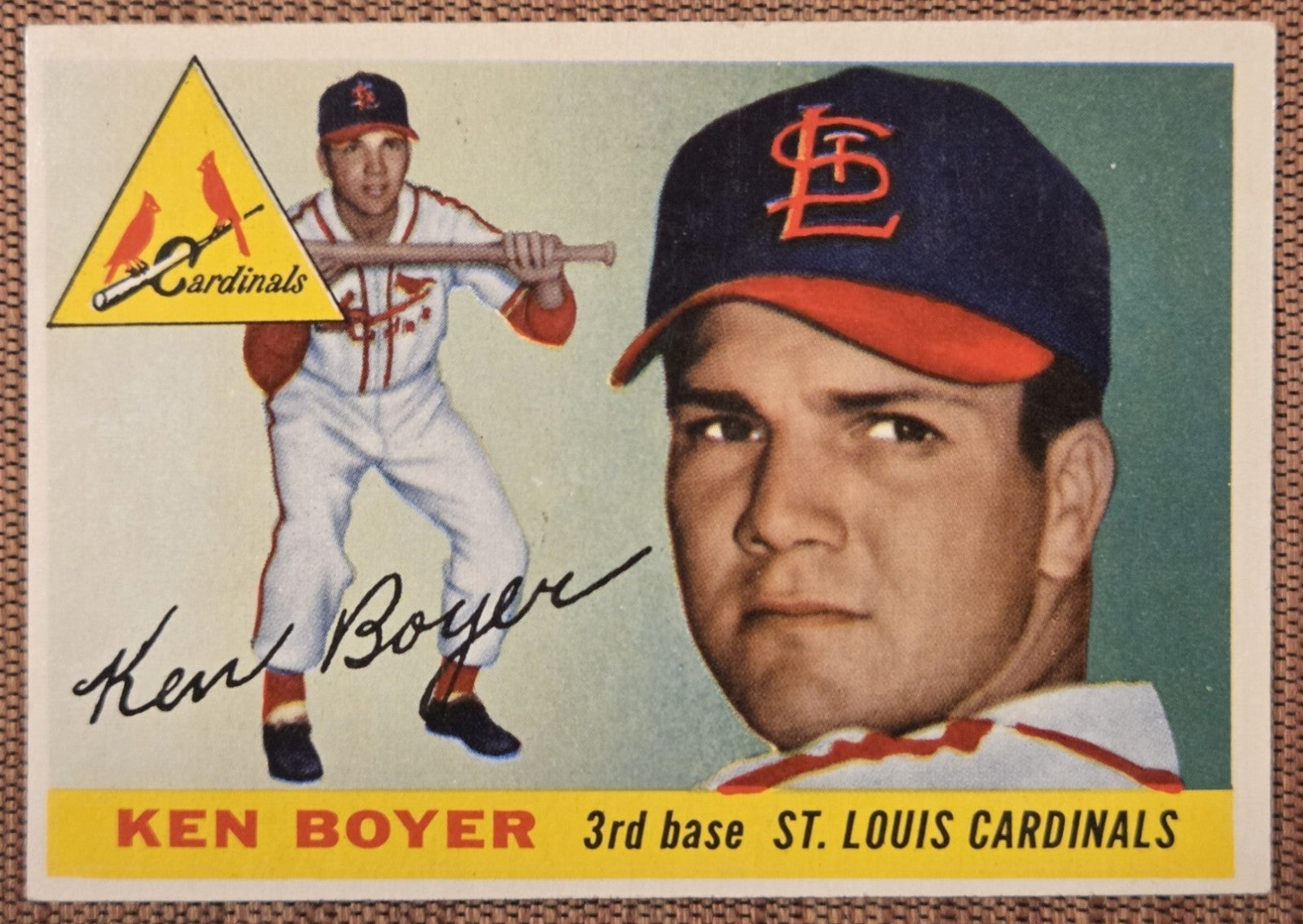 1955 Topps #125 Ken Boyer St. Louis Cardinals Original Rookie Baseball Card RC0