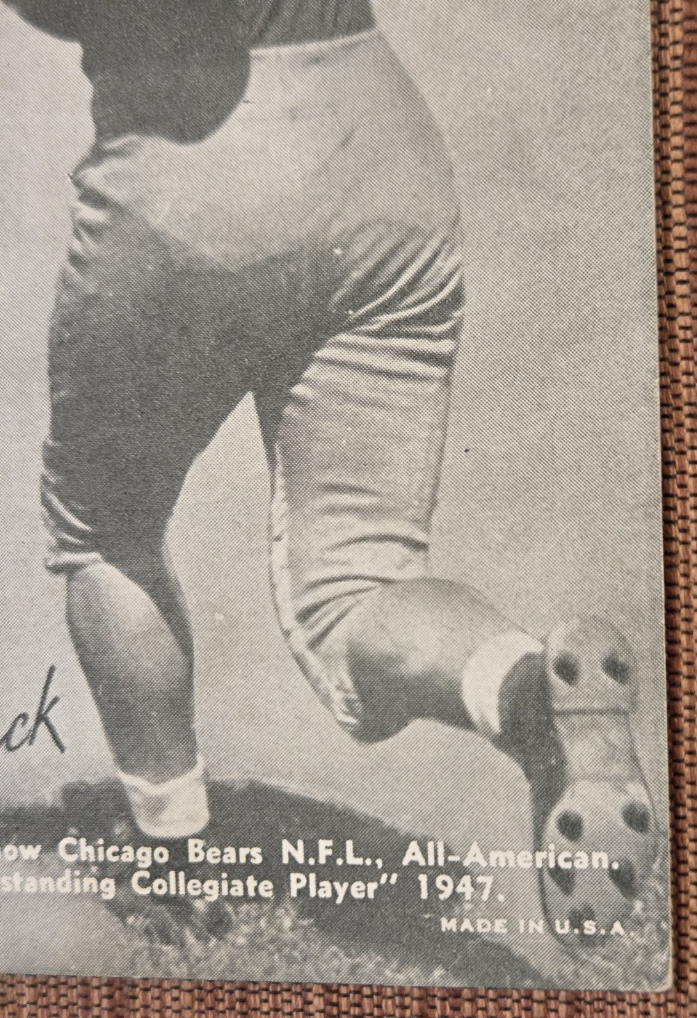 1948 Exhibits W468 #30 Johnny Lujack Chicago Bears Rookie Football Card RC3