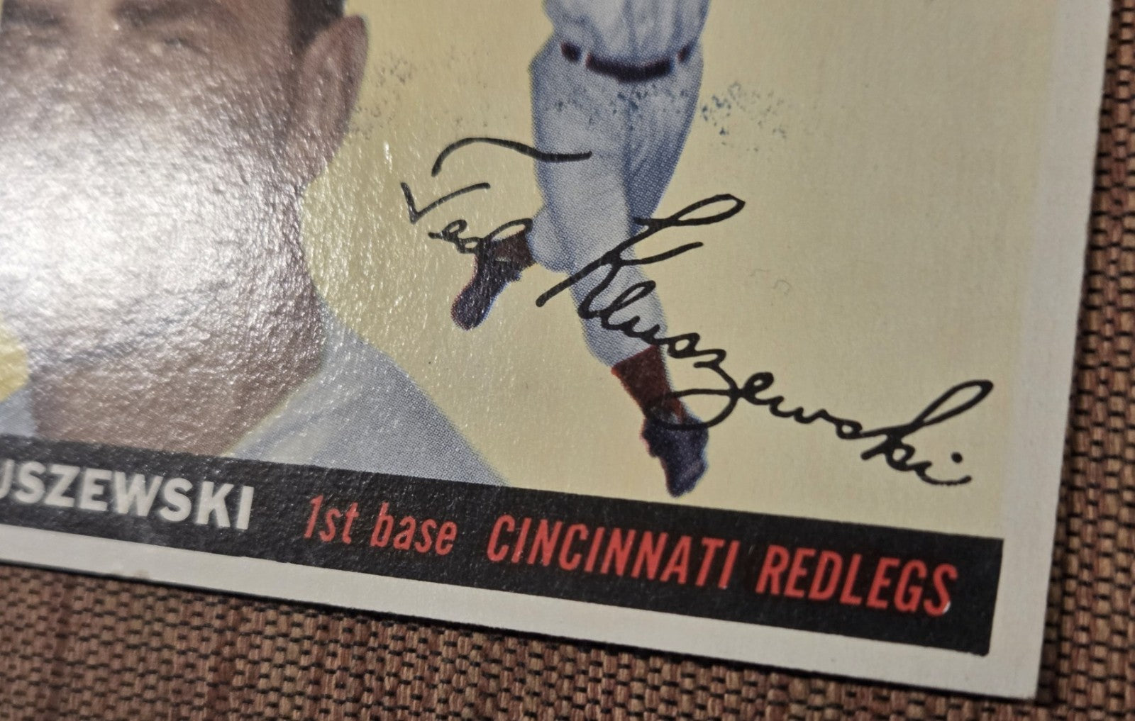 1955 Topps #120 Ted Kluszewski Cincinnati Reds Vintage Original Baseball Card3