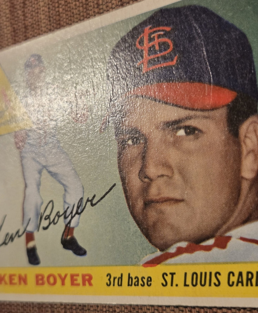 1955 Topps #125 Ken Boyer St. Louis Cardinals Original Rookie Baseball Card RC6