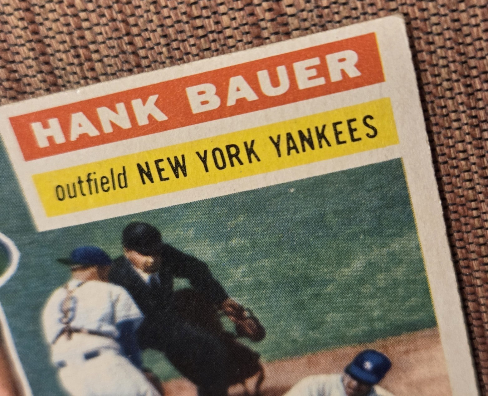 1956 Topps #177 Hank Bauer New York Yankees Authentic Original Baseball Card2