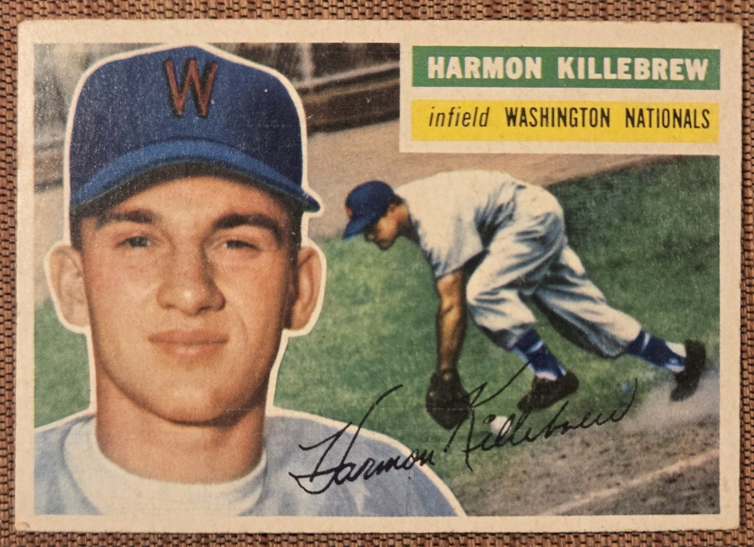 1956 Topps #164 Harmon Killebrew Senators Twins Original Baseball Card HOF0
