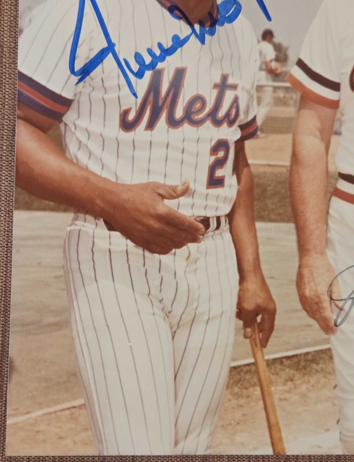 Willie Mays Johnny Mize AUTO 8x10 Mets Giants Baseball Signed Photo JSA HOF4