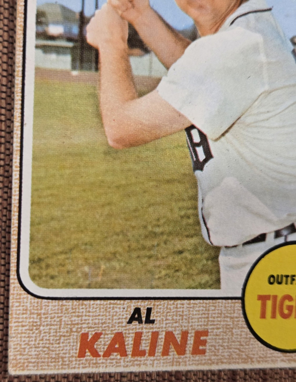 1968 Topps #240 Al Kaline Detroit Tigers Authentic Original Baseball Card HOF4