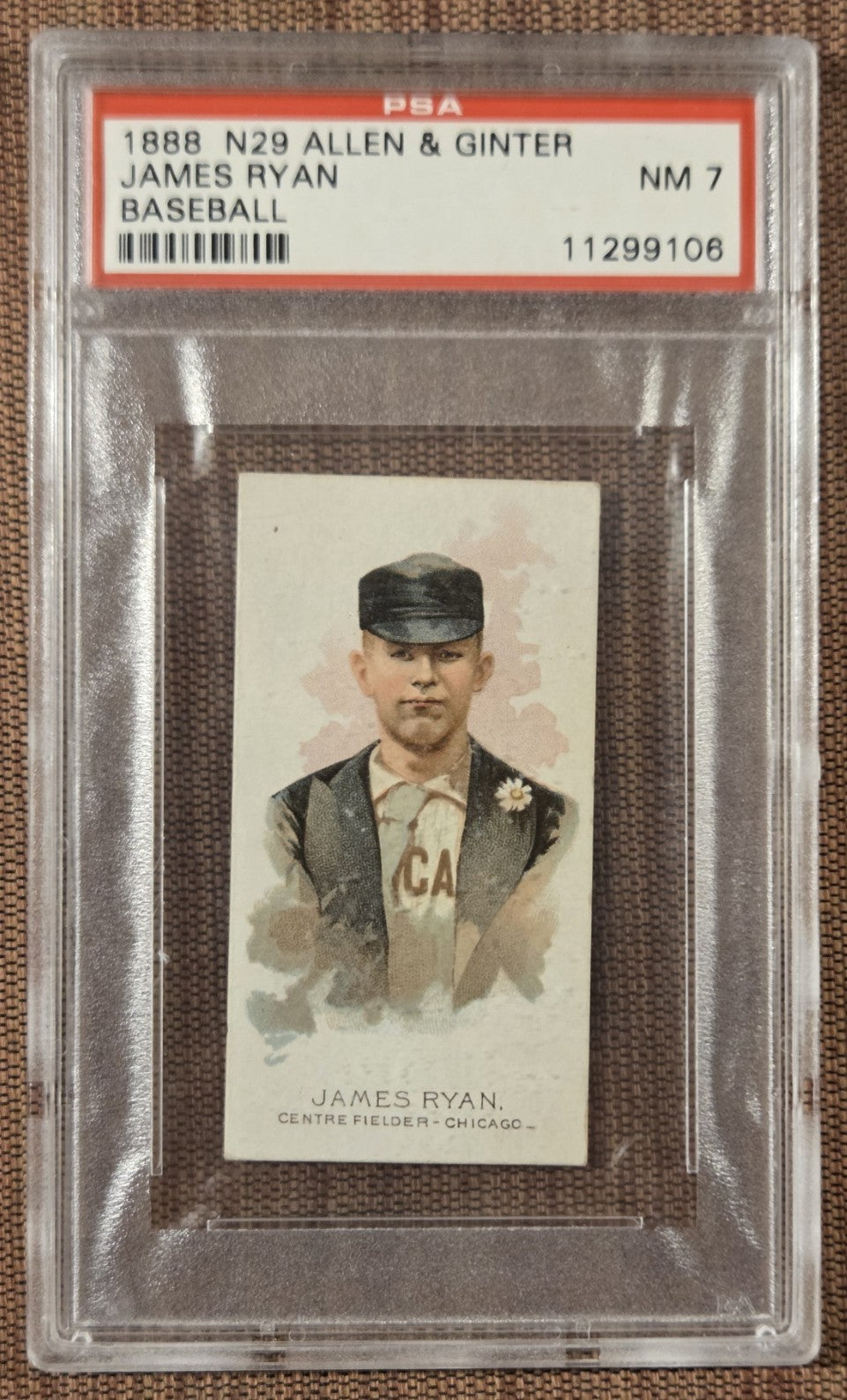 1888 Allen & Ginter N29 James Ryan Chicago Cubs Senators Baseball Card PSA 7 NM0