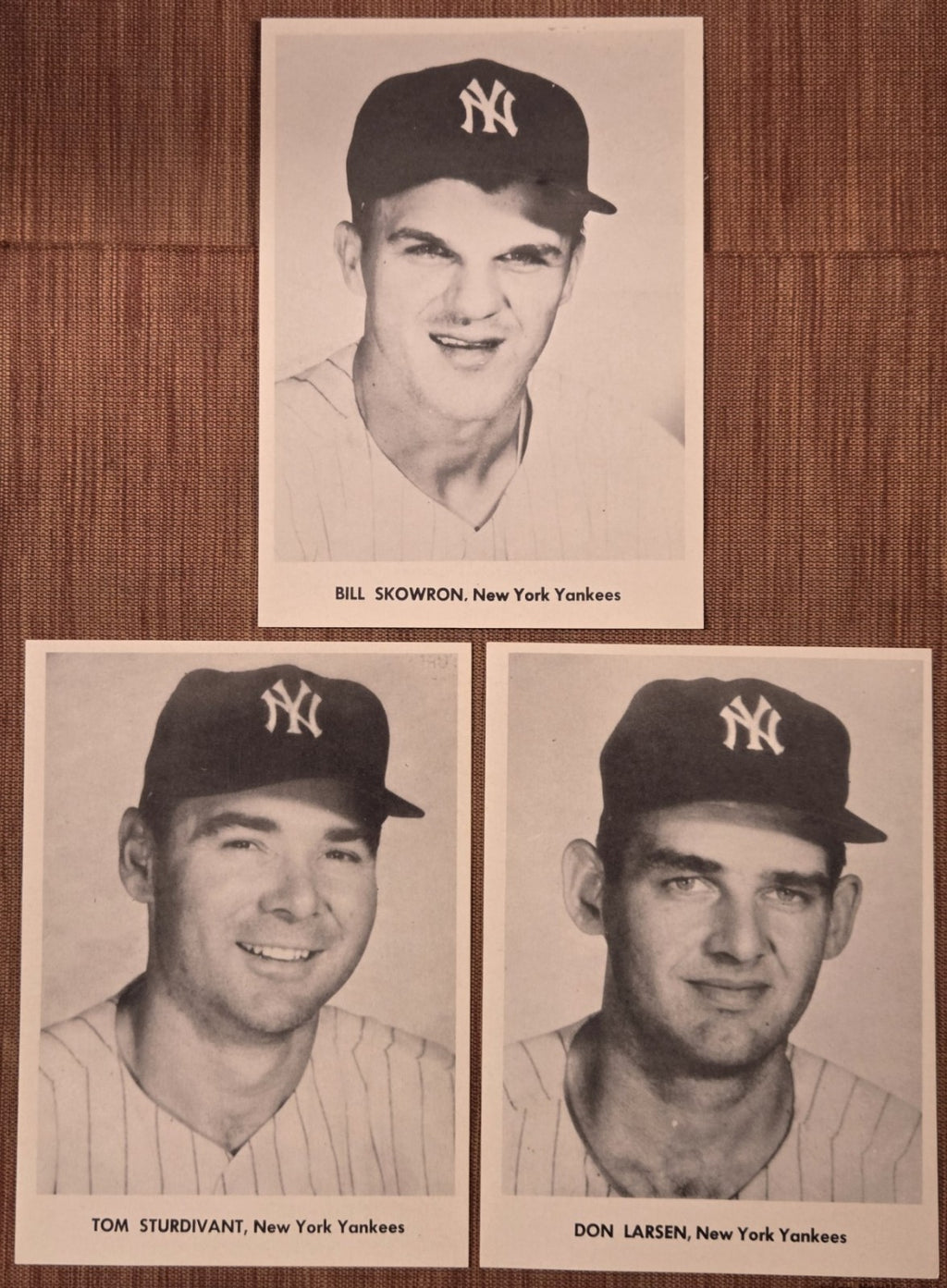 1958 Jay Publishing Yankees Bill Skowron Sturdivant Larsen 5x7 Baseball Photos0