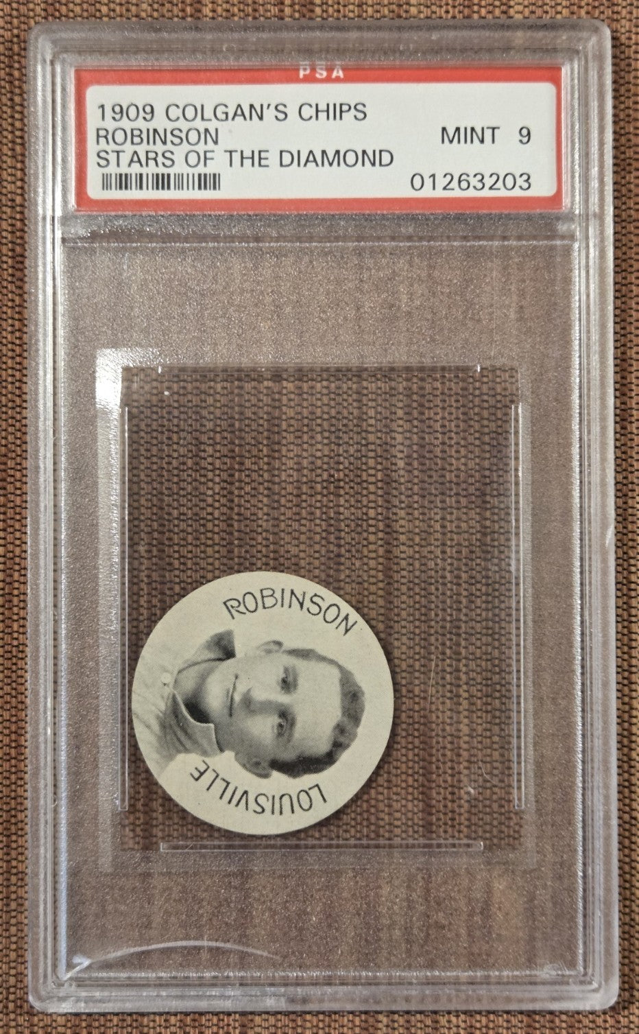 1909 Colgan's Chips E254 Clyde Robinson Tigers Reds Baseball Card PSA 9 Mint0